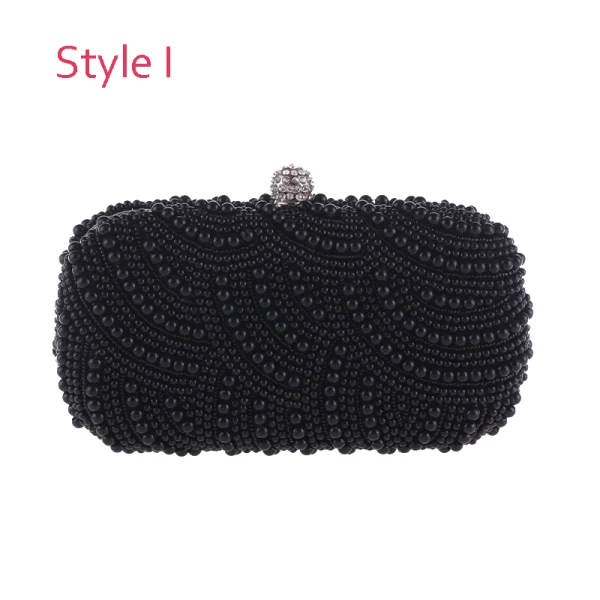 Moderne / Mode Perlage Perle Gris Pochette 2019