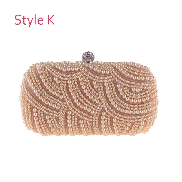 Moderne / Mode Perlage Perle Gris Pochette 2019