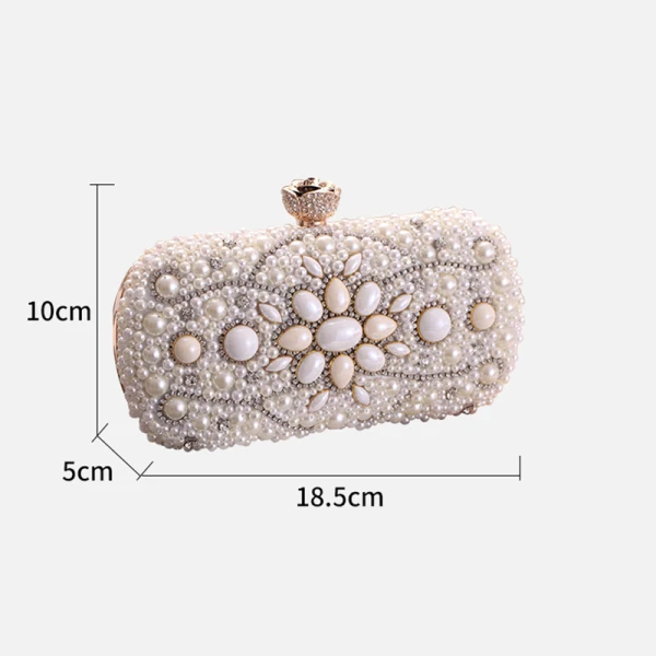 Modern / Fashion Ivory Clutch Bags Beading Pearl Rhinestone Accessories 2019