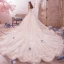 Romantisk Champagne Brudekjoler 2019 Prinsesse Fantastiske / Unike Kjæreste Uten Ermer Ryggløse Appliques Blonder Beading Glitter Tyll Cathedral Train Buste