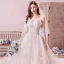Romantisk Champagne Brudekjoler 2019 Prinsesse Fantastiske / Unike Kjæreste Uten Ermer Ryggløse Appliques Blonder Beading Glitter Tyll Cathedral Train Buste