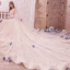 Romantisk Champagne Brudekjoler 2019 Prinsesse Fantastiske / Unike Kjæreste Uten Ermer Ryggløse Appliques Blonder Beading Glitter Tyll Cathedral Train Buste