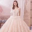 Romantisk Champagne Brudekjoler 2019 Ballkjole Kjæreste Uten Ermer Ryggløse Appliques Blonder Beading Rhinestone Glitter Tyll Cathedral Train Buste