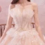 Romantisk Champagne Brudekjoler 2019 Ballkjole Kjæreste Uten Ermer Ryggløse Appliques Blonder Beading Rhinestone Glitter Tyll Cathedral Train Buste