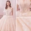 Romantisk Champagne Brudekjoler 2019 Ballkjole Kjæreste Uten Ermer Ryggløse Appliques Blonder Beading Rhinestone Glitter Tyll Cathedral Train Buste