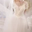 Romantic Champagne Outdoor / Garden Wedding Dresses 2019 A-Line / Princess Spaghetti Straps Sleeveless Backless Appliques Lace Beading Court Train Ruffle