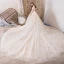 Beste Champagner Brautkleider / Hochzeitskleider 2019 A Linie Off Shoulder Kurze Ärmel Rückenfreies Applikationen Spitze Perlenstickerei Königliche Schleppe Rüschen