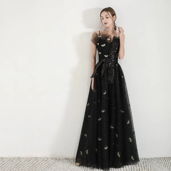 Embroidered Sequins Backless Sleeveless Evening Dresses Embroidered Sequins Backless Sleeveless Evening Dresses