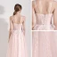 Romantic Pearl Pink Evening Dresses  2019 A-Line / Princess Spaghetti Straps Sleeveless Appliques Flower Pearl Beading Tassel Floor-Length / Long Ruffle Backless Formal Dresses
