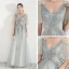 Élégant Vert Robe De Soirée 2019 Princesse Bretelles Spaghetti Appliques En Dentelle Perlage Longue Volants Dos Nu Robe De Ceremonie