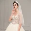Illusion Champagne Wedding Dresses 2019 A-Line / Princess Spaghetti Straps Sleeveless Backless Appliques Lace Pierced Beading Glitter Tulle Cathedral Train Ruffle