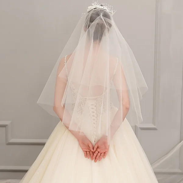 Illusion Champagne Wedding Dresses 2019 A-Line / Princess Spaghetti Straps Sleeveless Backless Appliques Lace Pierced Beading Glitter Tulle Cathedral Train Ruffle