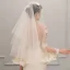 Best Champagne See-through Wedding Dresses 2019 Trumpet / Mermaid Scoop Neck Bell sleeves Backless Appliques Lace Beading Chapel Train Ruffle