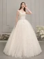 Chic / Beautiful Champagne Outdoor / Garden Wedding Dresses 2019 A-Line / Princess Sweetheart Sleeveless Backless Beading Glitter Star Floor-Length / Long Ruffle