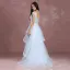 Élégant Bleu Ciel Robe De Bal 2018 Princesse Encolure Dégagée Sans Manches Appliques En Dentelle Paillettes Train De Balayage Volants en Cascade Dos Nu Robe De Ceremonie