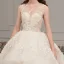 Romantique Champagne Transparentes Robe De Mariée 2019 Robe Boule Encolure Dégagée Sans Manches Dos Nu Glitter Appliques En Dentelle Perlage Cathedral Train Volants
