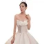 Enkel Champagne Satin Brudekjoler 2019 Prinsesse Fantastiske / Unike Kjæreste Ryggløse Cathedral Train Buste