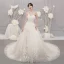 Fine Champagne Brudekjoler 2019 Prinsesse Kjæreste Uten Ermer Ryggløse Appliques Blonder Beading Glitter Tyll Chapel Train
