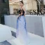 Abordable Bleu Marine Dégradé De Couleur Daim Robe De Soirée 2019 Princesse Col v profond Sans Manches Longue Volants Dos Nu Robe De Ceremonie