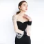 Luxe Noire Transparentes Robe De Soirée 2019 Trompette / Sirène Encolure Dégagée Manches Longues Perlage Gland Train De Balayage Robe De Ceremonie