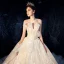 Bling Bling Champagne Brudekjoler 2019 Ballkjole Kjæreste Uten Ermer Ryggløse Appliques Blonder Glitter Paljetter Tyll Chapel Train Buste