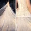 Bling Bling Champagne Brudekjoler 2019 Ballkjole Kjæreste Uten Ermer Ryggløse Appliques Blonder Glitter Paljetter Tyll Chapel Train Buste