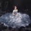Charmant Bleu Ciel Robe De Soirée 2019 Princesse De l'épaule Transparentes Col v profond Manches Courtes Glitter Tulle Longue Volants Dos Nu Robe De Ceremonie