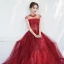 Luxe Bordeaux Transparentes Robe De Soirée 2019 Princesse Col Haut Sans Manches Paillettes Perlage Glitter Tulle Longue Volants Dos Nu Robe De Ceremonie