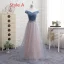Affordable Pearl Pink Bridesmaid Dresses 2019 A-Line / Princess Off-The-Shoulder Short Sleeve Rhinestone Sash Floor-Length / Long Ruffle Backless Wedding Party Dresses