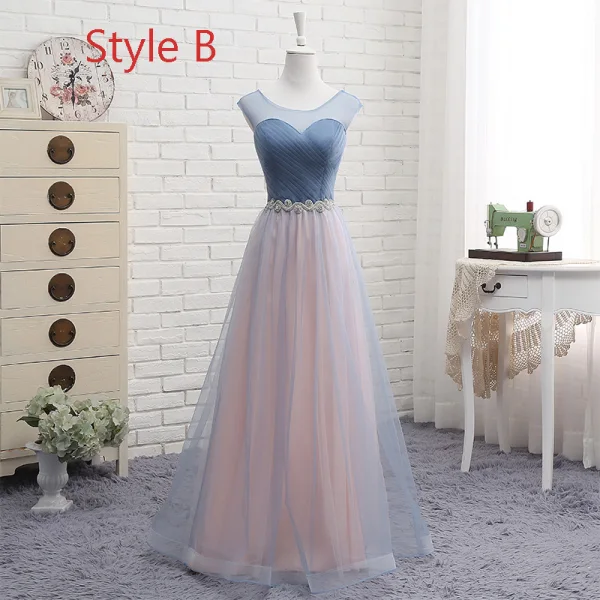 Affordable Pearl Pink Bridesmaid Dresses 2019 A-Line / Princess Off-The-Shoulder Short Sleeve Rhinestone Sash Floor-Length / Long Ruffle Backless Wedding Party Dresses