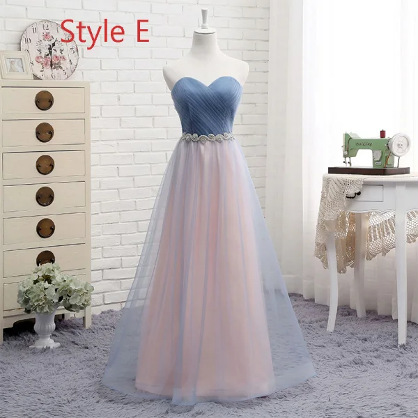 Affordable Pearl Pink Bridesmaid Dresses 2019 A-Line / Princess Off-The-Shoulder Short Sleeve Rhinestone Sash Floor-Length / Long Ruffle Backless Wedding Party Dresses