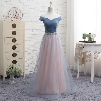 Affordable Pearl Pink Bridesmaid Dresses 2019 A Line Princess Off The Shoulder Short Sleeve Rhinestone Sash Floor Length Long Ruffle Backless Wedding Party Dresses