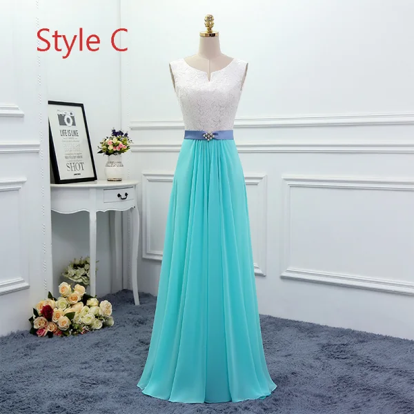 Affordable Jade Green Chiffon Bridesmaid Dresses 2019 A-Line / Princess Pearl Sash Floor-Length / Long Ruffle Backless Wedding Party Dresses