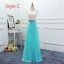 Affordable Jade Green Chiffon Bridesmaid Dresses 2019 A-Line / Princess Pearl Sash Floor-Length / Long Ruffle Backless Wedding Party Dresses