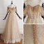 Luxury / Gorgeous Gold Prom Dresses 2019 A-Line / Princess Spaghetti Straps Short Sleeve Beading Glitter Tulle Floor-Length / Long Ruffle Backless Formal Dresses