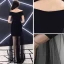 Schlicht Erschwinglich Schwarz Sommer Abendkleider 2019 A Linie Off Shoulder Kurze Ärmel Lange Rückenfreies Festliche Kleider