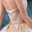Elegant Champagne Brudekjoler 2019 Prinsesse Kjæreste Uten Ermer Ryggløse Beading Glitter Tyll Cathedral Train Buste