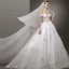 Bling Bling Blanche Robe De Mariée 2019 Princesse De l'épaule Manches Courtes Dos Nu Glitter Tulle Train De Balayage