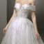 Bling Bling Blanche Robe De Mariée 2019 Princesse De l'épaule Manches Courtes Dos Nu Glitter Tulle Train De Balayage
