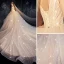 Bling Bling Champagne Wedding Dresses 2019 Ball Gown Deep V-Neck Sleeveless Backless Glitter Tulle Ruffle Cathedral Train
