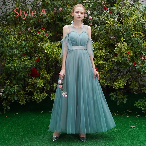 Elegant Jade Green Bridesmaid Dresses 2019 A-Line / Princess Sash Floor-Length / Long Ruffle Backless Wedding Party Dresses