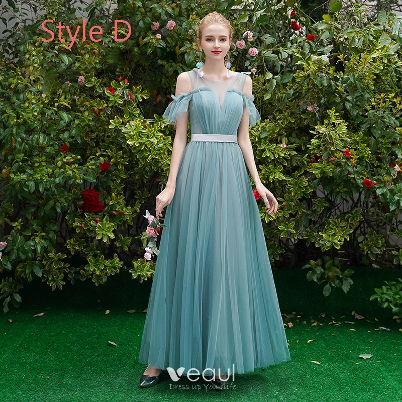 Vestidos color verde jade para outlet damas de honor