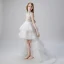 Vintage / Retro White Flower Girl Dresses 2019 Ball Gown High Neck Sleeveless Appliques Lace Beading Asymmetrical Cascading Ruffles Wedding Party Dresses