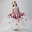 Flower Fairy Blushing Pink White Flower Girl Dresses 2019 Ball Gown Off-The-Shoulder Short Sleeve Glitter Polyester Appliques Flower Floor-Length / Long Ruffle Backless Wedding Party Dresses