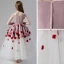 Flower Fairy Blushing Pink White Flower Girl Dresses 2019 Ball Gown Off-The-Shoulder Short Sleeve Glitter Polyester Appliques Flower Floor-Length / Long Ruffle Backless Wedding Party Dresses