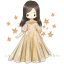 Vintage / Retro Gold Flower Girl Dresses 2019 Princess High Neck Puffy 1/2 Sleeves Appliques Lace Beading Pearl Rhinestone Court Train Ruffle Wedding Party Dresses