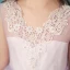 Chic / Beautiful Lavender See-through Flower Girl Dresses 2019 Ball Gown V-Neck Sleeveless Appliques Lace Pearl Floor-Length / Long Ruffle Wedding Party Dresses