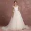 Élégant Ivoire Robe De Mariée 2018 Princesse Encolure Carrée Sans Manches Dos Nu Appliques En Dentelle Faux Diamant Ceinture Tribunal Train