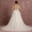 Élégant Ivoire Robe De Mariée 2018 Princesse Encolure Carrée Sans Manches Dos Nu Appliques En Dentelle Faux Diamant Ceinture Tribunal Train