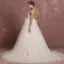 Élégant Ivoire Robe De Mariée 2018 Princesse Encolure Carrée Sans Manches Dos Nu Appliques En Dentelle Faux Diamant Ceinture Tribunal Train